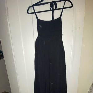 Vici black tiered raw edge maxi